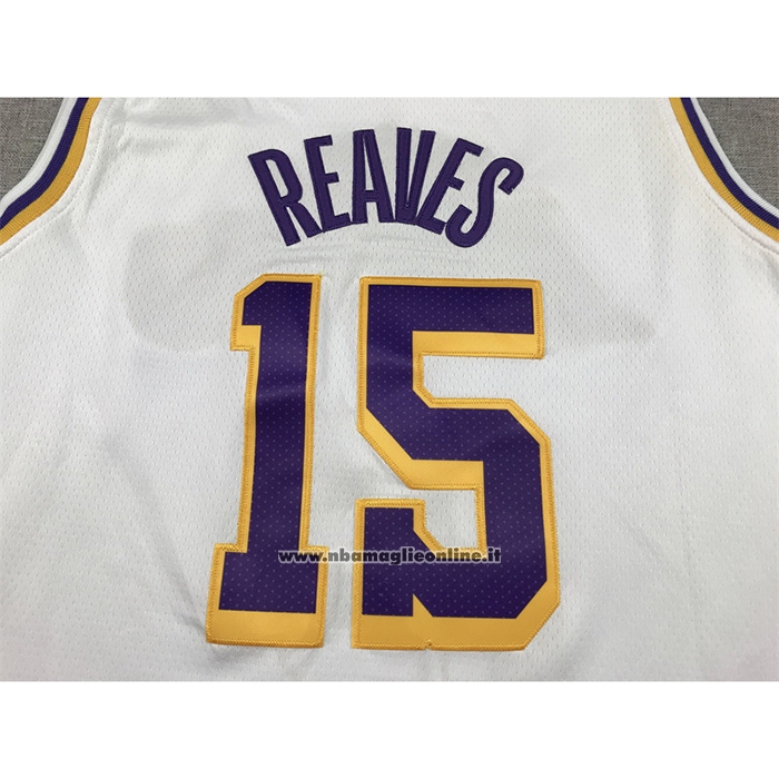 Maglia Los Angeles Lakers Austin Reaves #15 Association 2022-23 Bianco